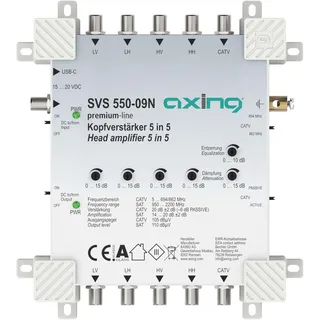 axing/skt Axing SVS550-09N Kopfverstärker, 5-Fach 20 dB SVS55009N SVS 550-09N