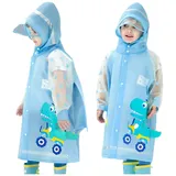 Regenmäntel Kinder Regenponcho Regenjacken Mädchen Outdoor Transparente Regenbekleidung Mit Tragbarer Tasche Kinder Kapuzen Kleinkind