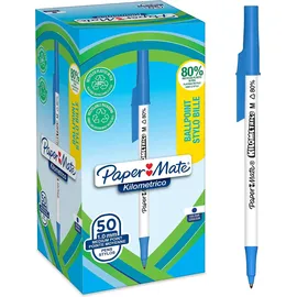 Paper Mate Papermate Kilometrico Kugelschreiber Medium Blau 50 Stück