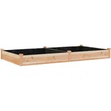 furnicato Hochbeet 240 x 120 x 25 cm Braun