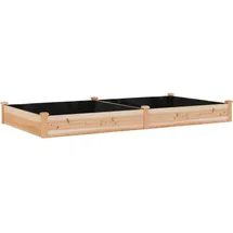 furnicato Hochbeet 240 x 120 x 25 cm Braun