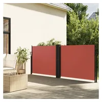 vidaXL Seitenmarkise Ausziehbar Terrakottarot 100x600 cm