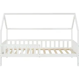 [en.casa] Hausbett Ydre 90 x 200 cm Kiefer weiß