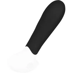 Strukturierter Analplug, 12 cm, schwarz | weiß