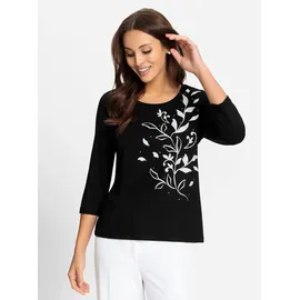Lady WITT WEIDEN 3/4-Arm-Shirt in schwarz-ecru-bedruckt | Gr.: 36