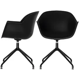 Paperflow 2 meet powered by PAPERFLOW Schalenstühle MOON CHMOONX2.01.01 schwarz Kunststoff