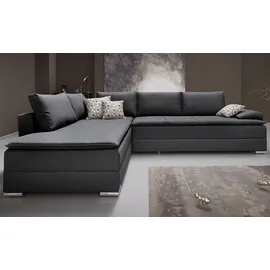 otto home Ecksofa OTTO HOME "Night & Day L-Form, B: 324 cm", grau (hellgrau), B:324cm H:95cm T:218cm, Struktur ( 100% Polyester);Luxus-Microfaser (100% Polyester), Sofas, Ecksofa, mit Bettfunktion, Bettkasten & 3 Zierkissen, Boxspringbett 180x200 cm, Topseller