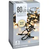 free & easy, self import agencies LED-Lichterkette warmweiß, 80 LEDs, Innen/Außen, 9m