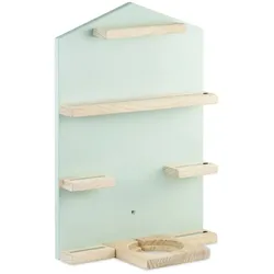 132439 Wand Hänge Regal für Tonie Box Tonies Figuren  (Mintfarbe, Holz) (Versandkostenfrei)