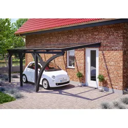 Einzelcarport SKANHOLZ "Eifel", grau (anthrazit), H: 262cm, Carports, mit Bogen
