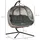 Outsunny Hängesessel oval Sand / Schwarz  2-Sitzer mit Gestell