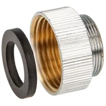 tecuro Aufnahmeadapter Übergangsstück AG M 22x1 auf IG 3/4 Zoll Messing verchromt