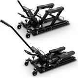Bituxx Motorradheber Heber Montageständer Hebebühne Montageheber Motorradhebebühne Hydraulisch Lifter Bock ATV Quad bis 680Kg Schwarz MS-17320