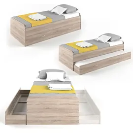 VitaliSpa Funktionsbett Enzo Sonoma Eiche