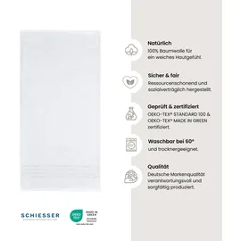 SCHIESSER Milano Handtuch 4 x 50 x 100 cm weiß