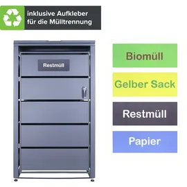 Albatros Mülltonnenbox 1er Tonne 68 x 116 x 80 cm grau