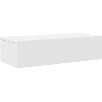 vidaXL Wandregal mit Schubladen 60 x 26,5 x 15 cm Weiß
