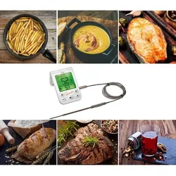 TFA Dostmann 14.1510.02 Grill-Thermometer ?berwachung der Kerntemperatur, Kabelsensor Braten, Grillg