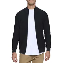 Indicode Strickjacke "Marland", Herren, Gr. XXL, schwarz, Strick, Obermaterial: 100% Baumwolle, unifarben, normal, hoch geschlossener Ausschnitt, Strickjacken Strickjacke