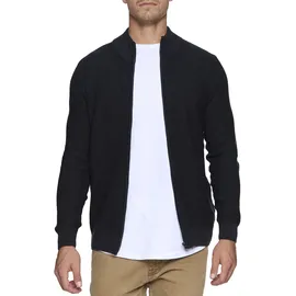 Indicode Strickjacke "Marland", Herren, Gr. XXL, schwarz, Strick, Obermaterial: 100% Baumwolle, unifarben, normal, hoch geschlossener Ausschnitt, Strickjacken Strickjacke