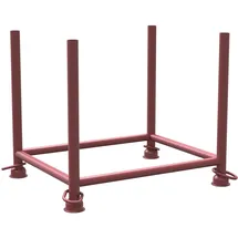 Schake Stapelpalette 0,90 m x 0,70 m x 0,70 m Lackiert Braun