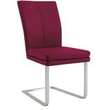Niehoff Colorado Schwingstuhl Gestell Edelstahl flach, Microfaser Nirvana rot
