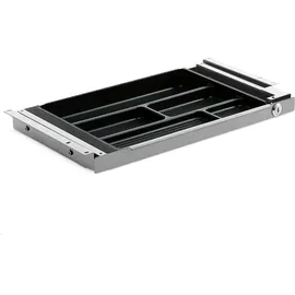 TecLines TecLines, Zubehör Büromöbel, TUS004A ausziehbare Unterbau Schublade S abschließbar, silber