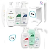 Blanc HYGIENIC KOMPLETT-SET: Mini Fix-STARTER- 6x Mini Fix Spender, weiß oder schwarz + je eine Flasche der Min Fix Serie, 6x 300 ml