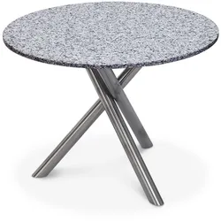 Tisch Tubo Edelstahl - 130 cm rund Dekton Bromo