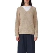 s.Oliver Strickpullover mit V-Ausschnitt und Raglanärmeln Braun 46