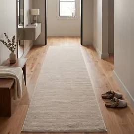Sehrazat "LIMA, auch als Läufer", beige, Moderner Designer Teppich mit 3D-Effekt 80x150cm