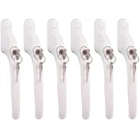 Secure@home 6er-Set Fenstergriffe abschließbar Sicherheitsfenstergriff Kindersicherung weiß