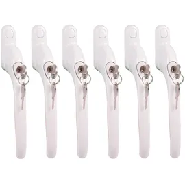 Secure@home 6er-Set Fenstergriffe abschließbar Sicherheitsfenstergriff Kindersicherung weiß