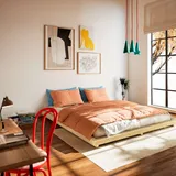 Karup Design - Dock Bettgestell mit Lattenrost, 160 x 200 cm, Kiefer klar lackiert