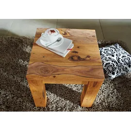 MASSIVMOEBEL24.DE Hocker Sheesham 45x45x45 braun geölt Nature Brown #108