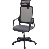 Mendler Bürostuhl HWC-J52, Drehstuhl Schreibtischstuhl, ergonomisch Kopfstütze, Kunstleder ~