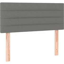 vidaXL Boxspringbett 100 x 200 cm Dunkelgrau