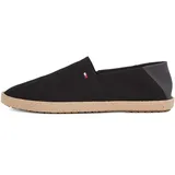 Tommy Hilfiger Herren Espadrilles Core Textile mit Logo, Schwarz (Black), 44 - 44 EU