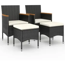 vidaXL Gartenstuhl 57 x 89 x 30 cm schwarz