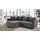 'massivart' Eckcouch Cord 2-Sitzer Grau