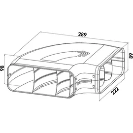 Silverline F-RBH 150 Rohrbogen horizontal 90°