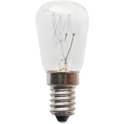 Birnenformlampe 28x63 12V-15V 25W E-14 klar (EEK: E)