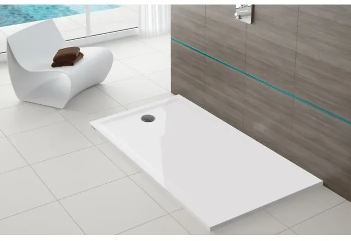 Hoesch Muna S Mineralguss-Duschwanne 4266XA.747 160 x 90 x 3 cm, Telegrau