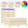 vidaXL Boxspringbett mit Matratze & LED Creme 140x200 cm Stoff