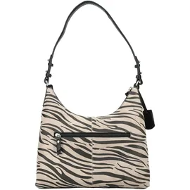 Burkely Animo Schultertasche Leder Schwarz/Grau