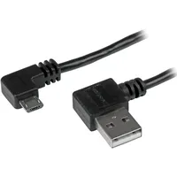 Startech StarTech.com Micro USB Kabel mit rechts gewinkelten Anschlüssen, Stecker/Stecker, 1m, USB A zu Micro B Anschlusskabel