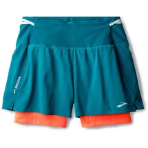 Brooks Damen High Point 3" 2-in-1 Short 2.0 blau