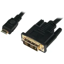 Logilink Mini-HDMI - DVI-D M/M 1m Schwarz