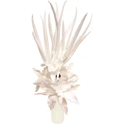 Kunstblume I.GE.A. "Soft-Blumenarrangement", weiß, B:50cm H:90cm, Kunststoff, Kunstpflanzen, Keramikvase