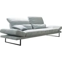 3-Sitzer 3C CANDY "Mallow Designsofa mit Komfortfunktionen, modern und bequem", grün (mint), B:258cm H:83cm T:103cm, 100% Polyester, Sofas, Verstellbare Armlehne und Kopfteil, manuelle Sitztiefenverstellung